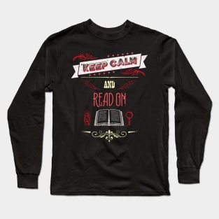 Keep Calm and Read On Vintage RC08 Long Sleeve T-Shirt